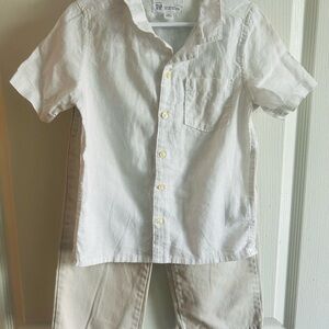 GAP White Button Down Kids Shirt
